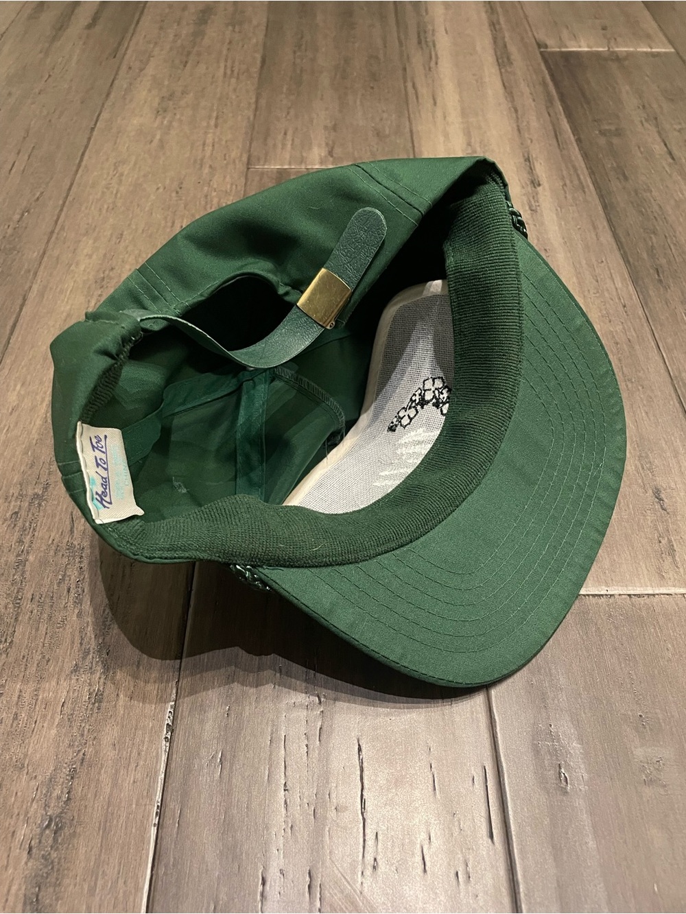 Vintage Hillside Green Strapback Golf Hat Shamrock Rope Cap - Picture 5 of 6